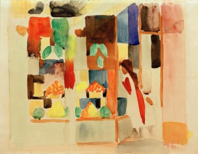 Children at the Vegetable Shop I by August Macke
